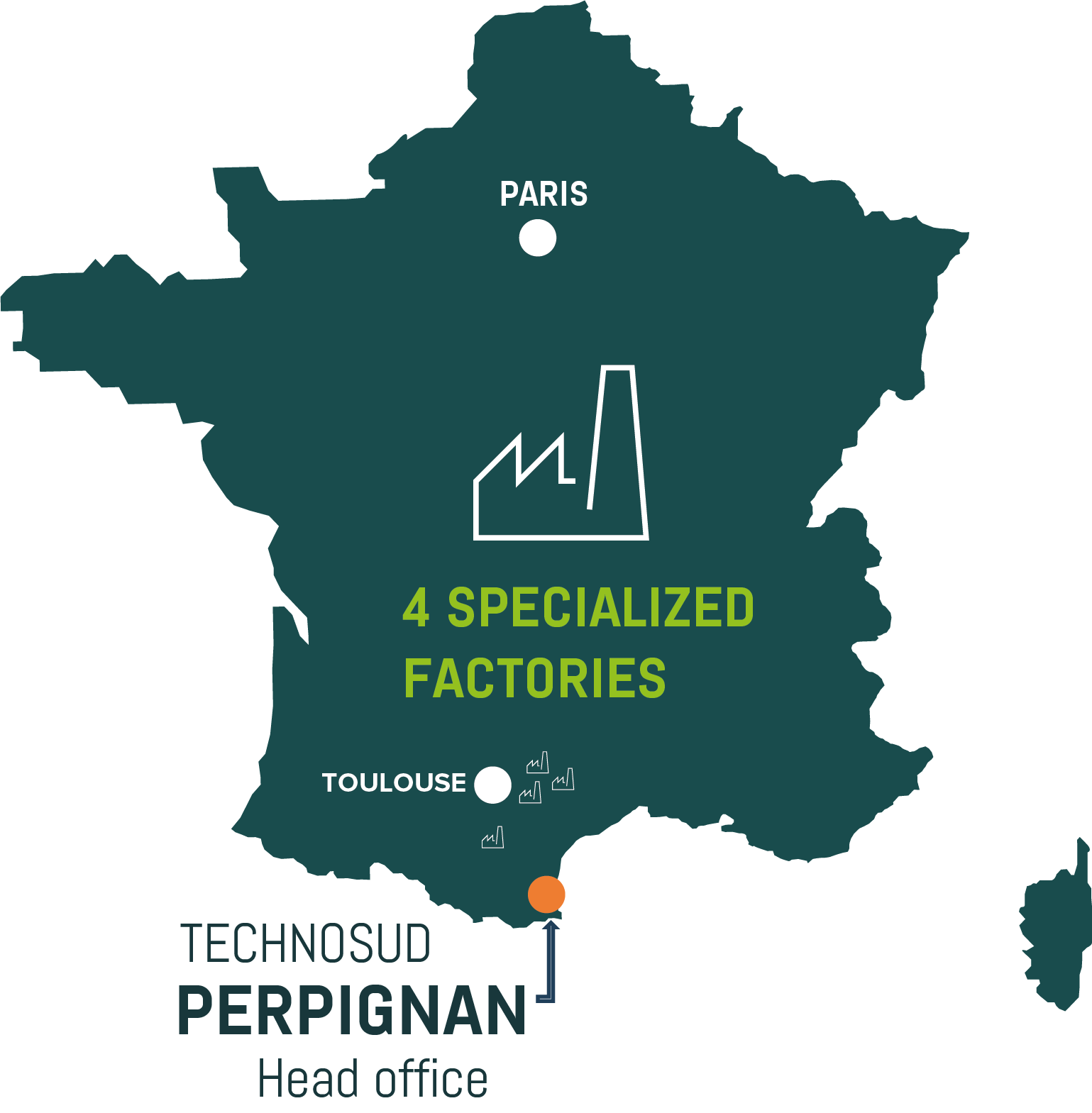 FRENCH MAP OF FACTORIES